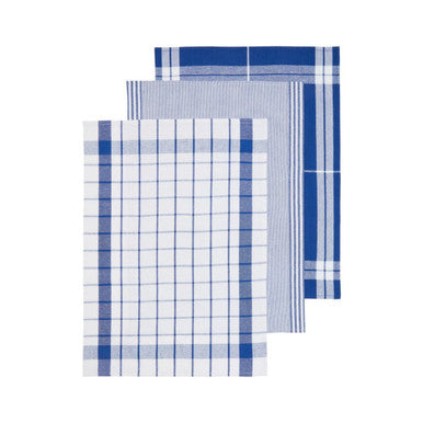 Set of 3 Blue and White Tea Towels