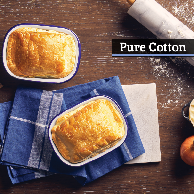 Set of 3 Blue and White Tea Towels