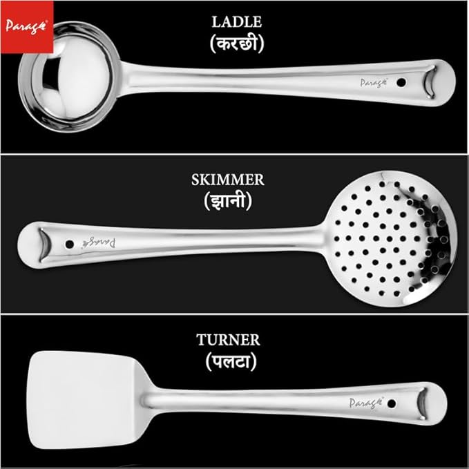 3 Pieces Stainless Steel Kitchen Tools Set for Cooking