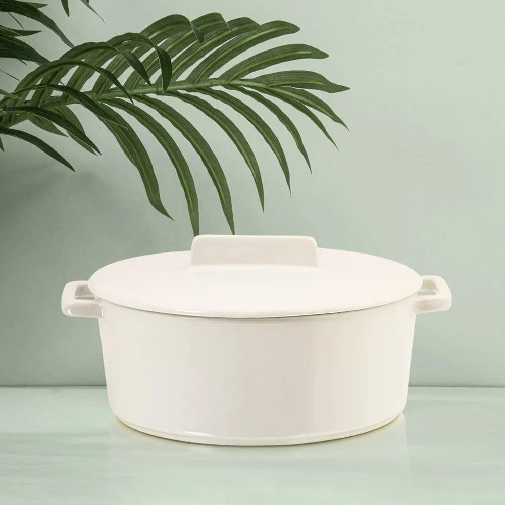 4L Lush Cast Iron Casserole Enamel Coated Blush Pink Gas Ceramic Induction Electric Halogen Microwave Safe