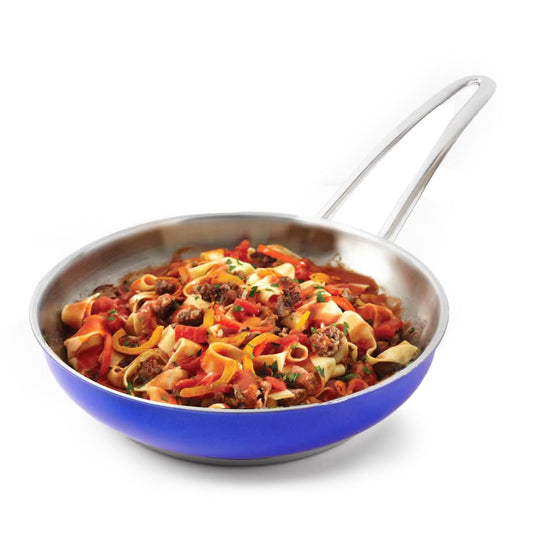 Coloured Stainless Steel Fry Pan