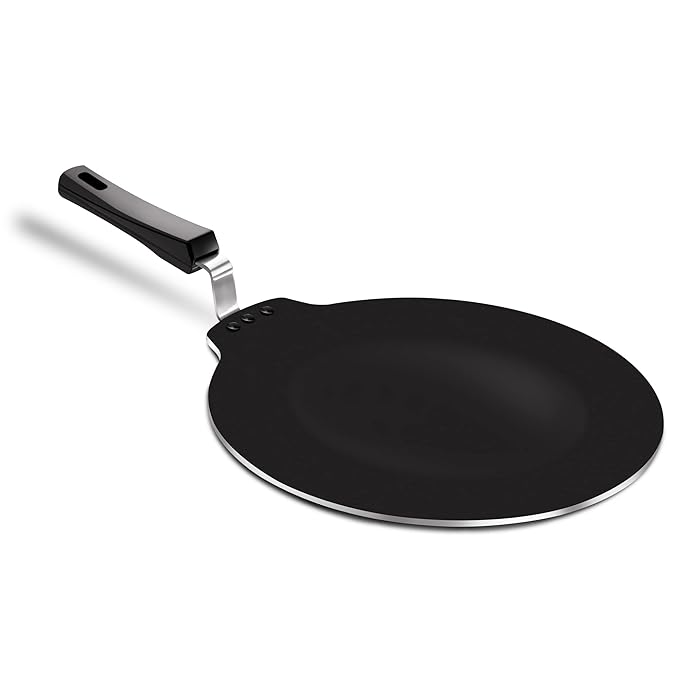 Induction Dosa Tawa Without Edge, 30 cm, Black