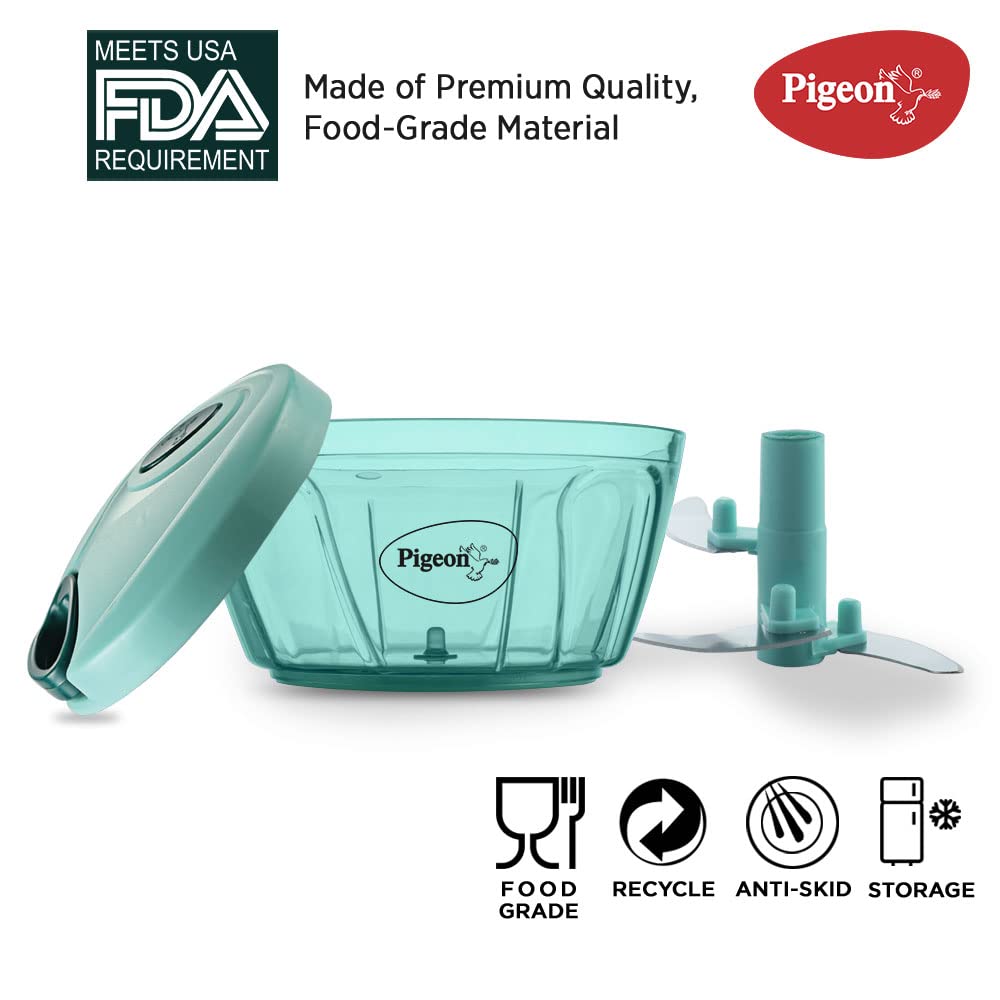 Polypropylene Mini Handy and Compact Chopper With 3 Blades for Effortlessly Chopping Vegetables and Fruits