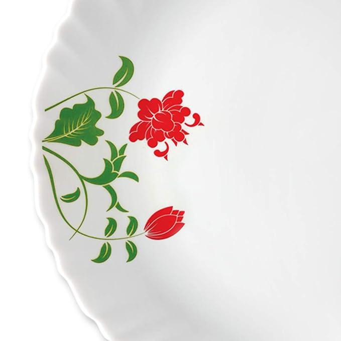 Opalware Full Plate, 11 inch, White, Set of 6 - Hazel, Opalware Full Plate