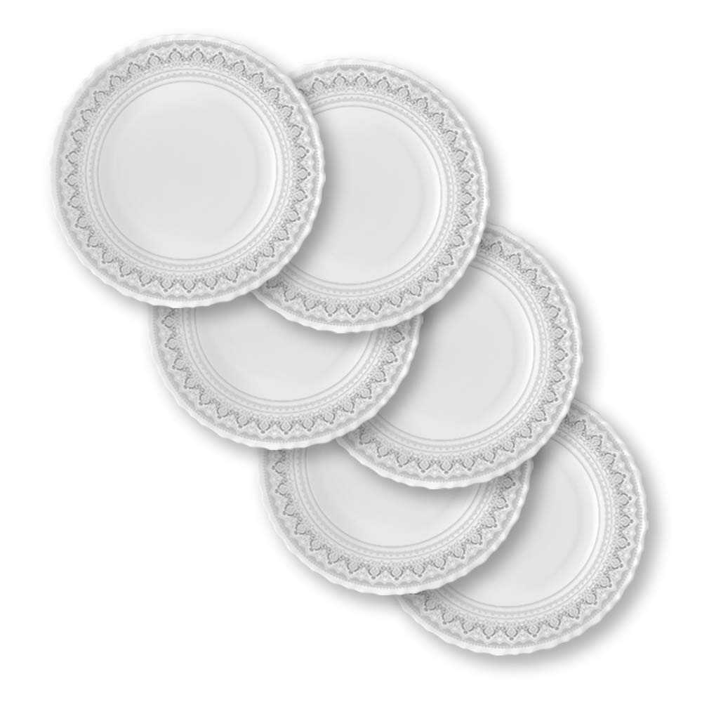 Opalware Classic Full Plate, White, 11 inch, Set of 6
