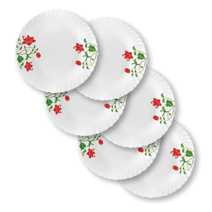 Opalware Full Plate, 11 inch, White, Set of 6 - Hazel, Opalware Full Plate