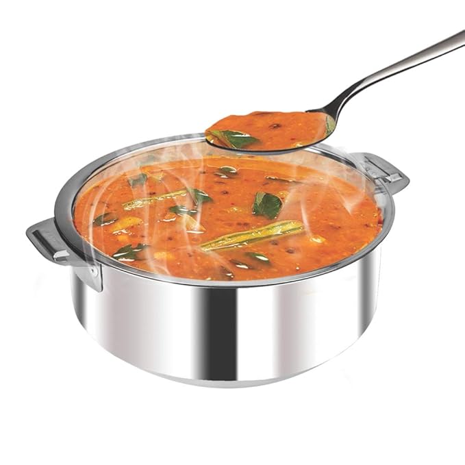 Stainless Steel Insulated 900 ml Server Casserole, Idli/Roti Server with Steel Lid