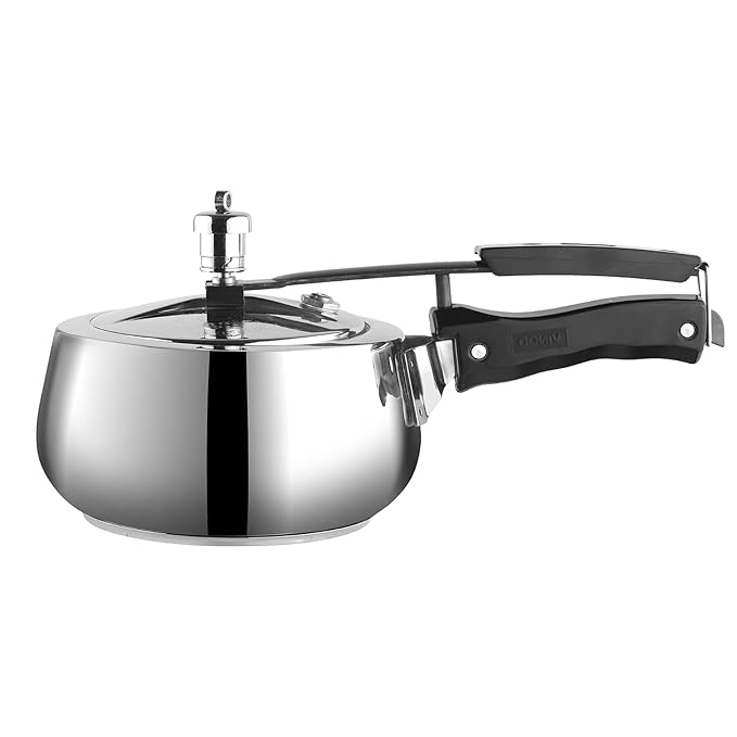 Stainless Steel Inner Lid Pressure Cooker - 1.5 L, Handi Shape, Sandwich Bottom Cooker
