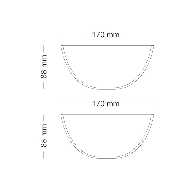 Serving & Mixing Bowl with Lid, Set of 2 (500 ml Each), Borosilicate Glass Bowl for Kitchen & Dinning