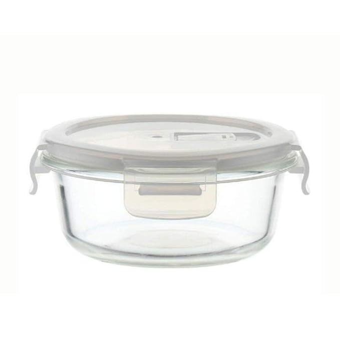 Borosilicate Glass Containers for Kitchen, Storage Box for Kitchen With Air Vent Lid, Set of 1, 380 ml