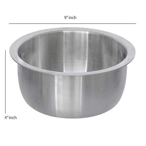 Tri-ply Tope/ Bhagona for Healthy Cooking, Capacity 2.8 L, Size-20 cm, Zero Non-stick Coating