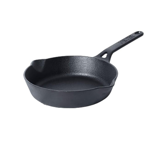 Pre-Seasoned Cast Iron Frypan Cast Iron Skillet, Induction Frying Pan 22 cm Black