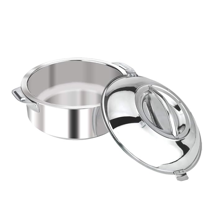 Stainless Steel Insulated 900 ml Server Casserole, Idli/Roti Server with Steel Lid