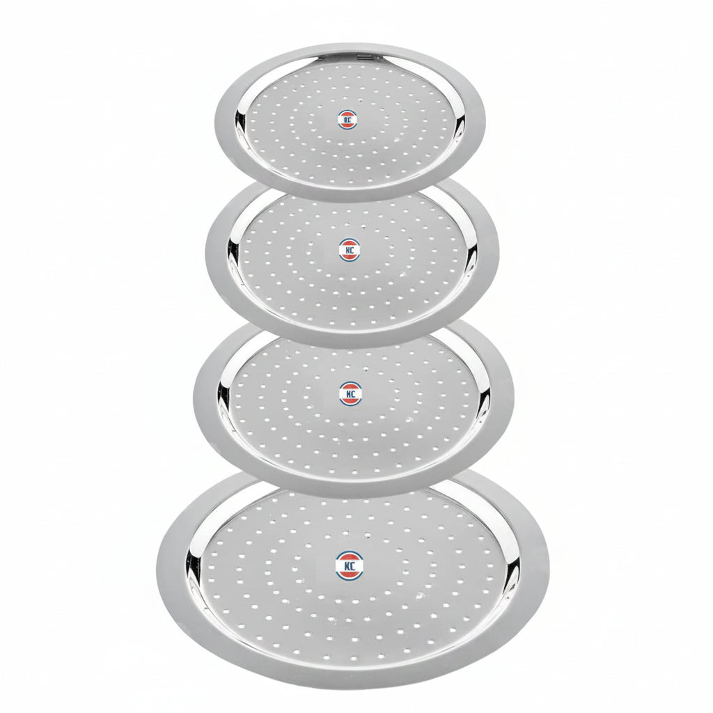 Steel Hole Lid Cover Set, Stainless Steel Jali Plate for Utensils, Milk Cover Plate