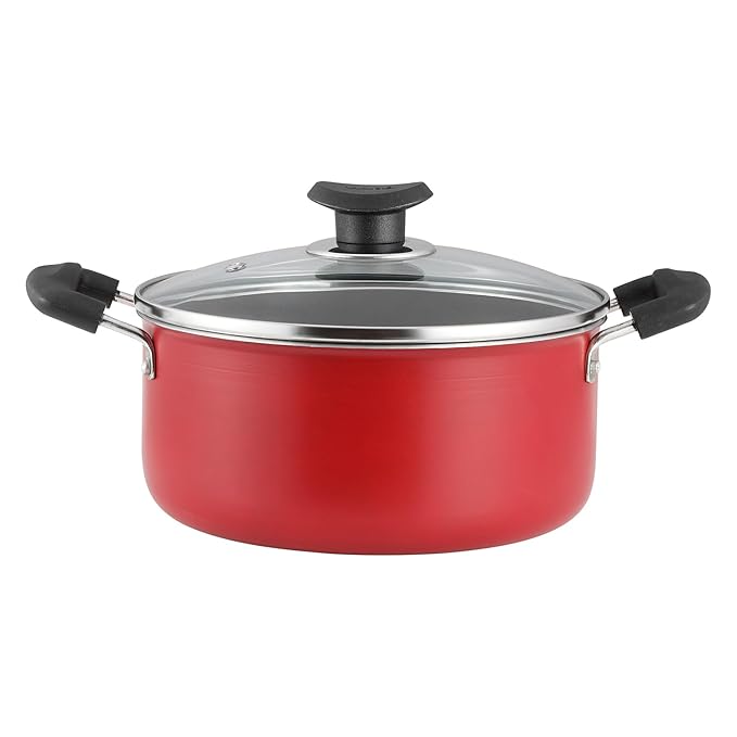 Aluminium Non Stick Saucepot with Glass Lid - 3.1 L, 20 cm, 3 mm Thick