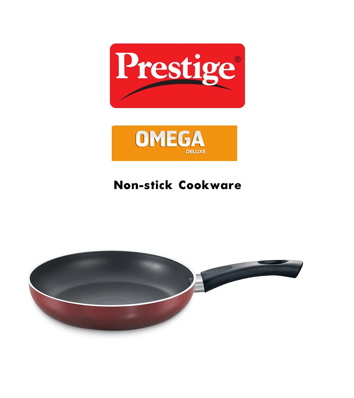 Induction Base Non-stick Aluminium Fry Pan, 24 cm, Red