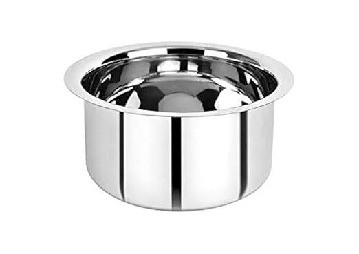 Tri-ply Tope/ Bhagona for Healthy Cooking, Capacity 2.8 L, Size-20 cm, Zero Non-stick Coating