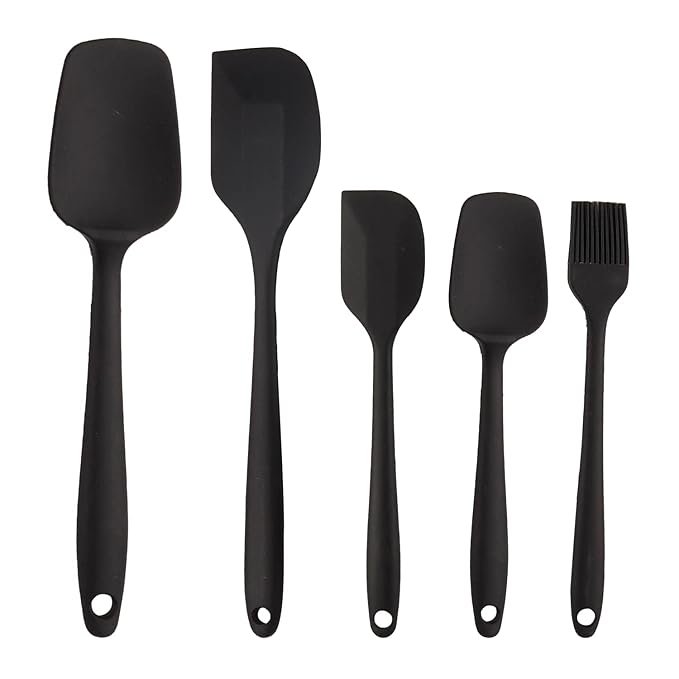Set of 5 Spatulas, Black