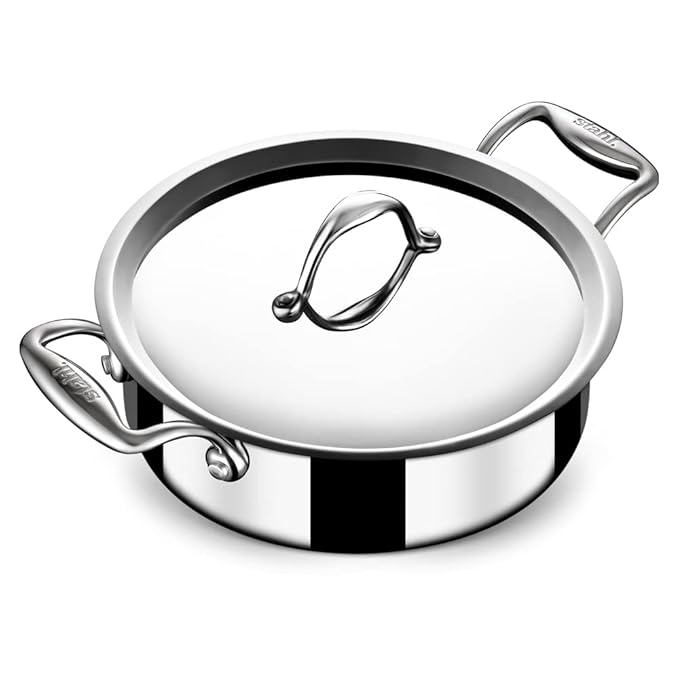Triply Stainless Steel Casserole With Lid, Triply Stainless Steel Sauce Pot, Induction Pan, Artisan 4820