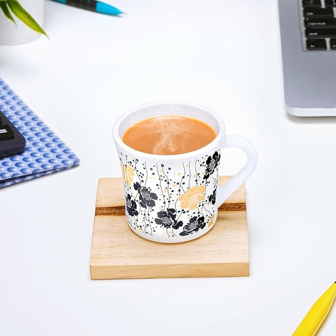 Dreamer Opalware Mug, Set of 6 Tea/coffee Mugs, 210 ml Each