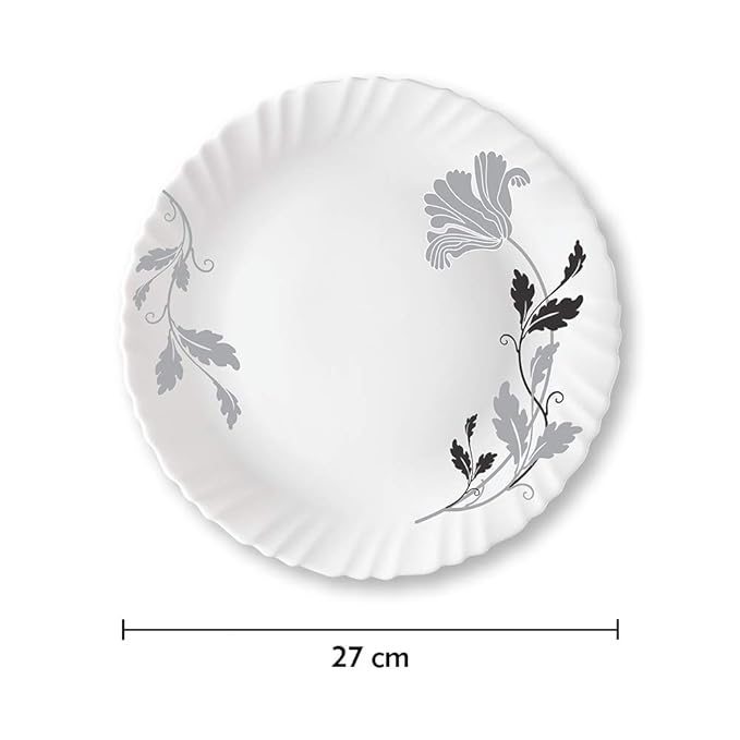 Opalware Plate, Set of 6, 11 inch, White