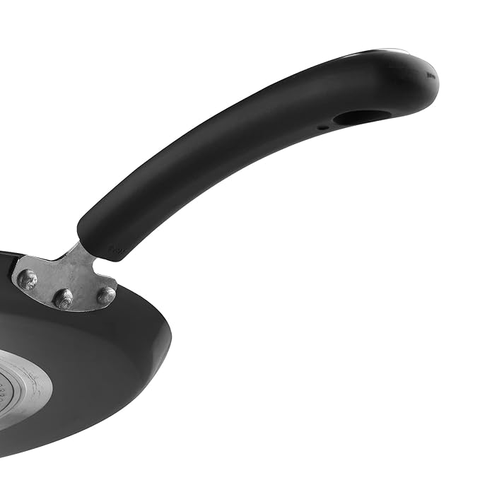 Non-stick Dosa Tawa 30 cm Diameter, Hard Anodised Non-stick Coating With Bakelite Riveted Handle, Black