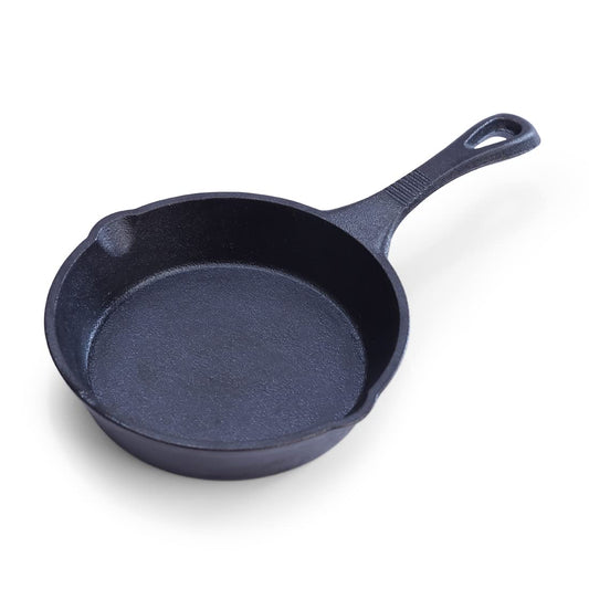 Pre Seasoned 15 cm Cast Iron Fry Pan, Black