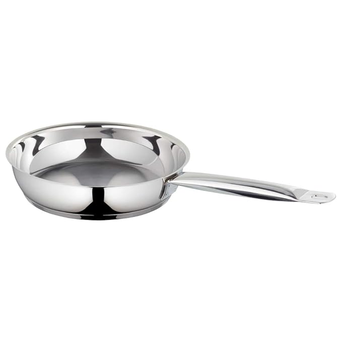 Stainless Steel Frying Pan 2.2 L, 24 cm, Impact Bonded Tri-ply Bottom