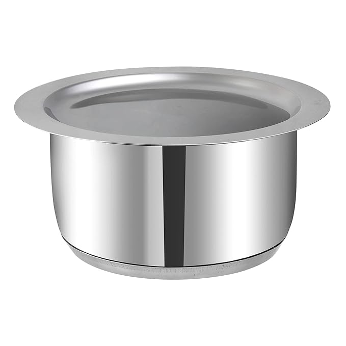 Stainless Steel 3 pc Tope Set with Capacity of 1 L, 1.4 L & 1.8 L with Stainless Steel Lids
