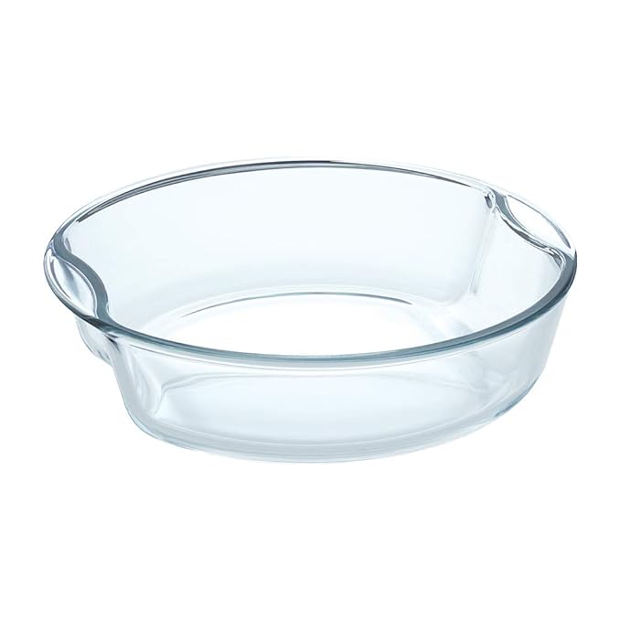 Round Glass Baking Dish, 1.5 L, Microwave Safe & Oven Safe, Transparent
