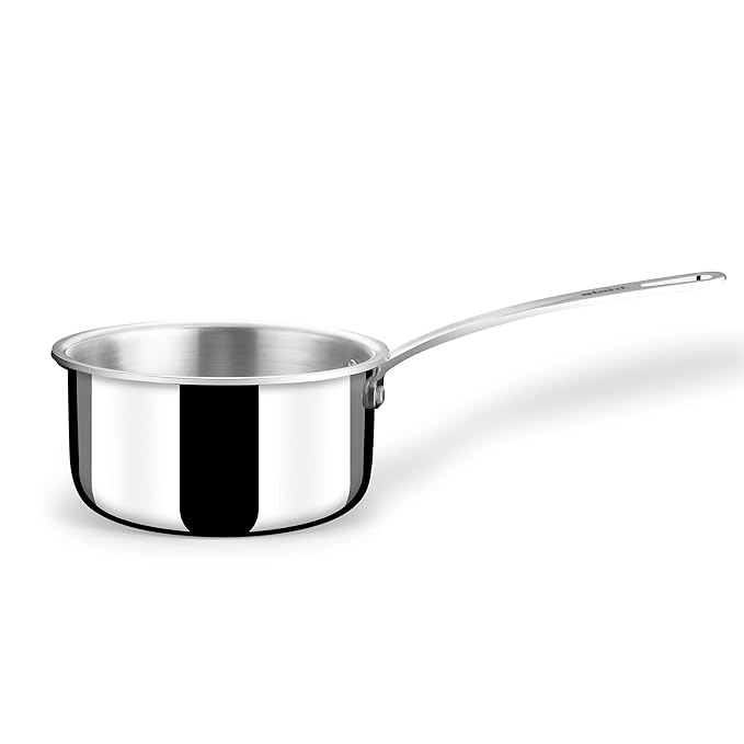 Stainless Steel Tea Pan, Triply Saucepan With Lid, Milk Pan 1l, Gas & Induction Base Sauce Pan, Dia 14 cm