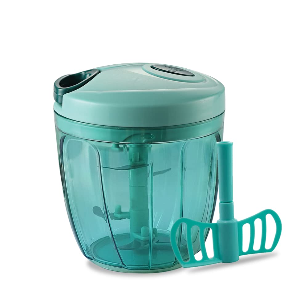 Polypropylene Mini Handy and Compact Chopper With 3 Blades for Effortlessly Chopping Vegetables and Fruits