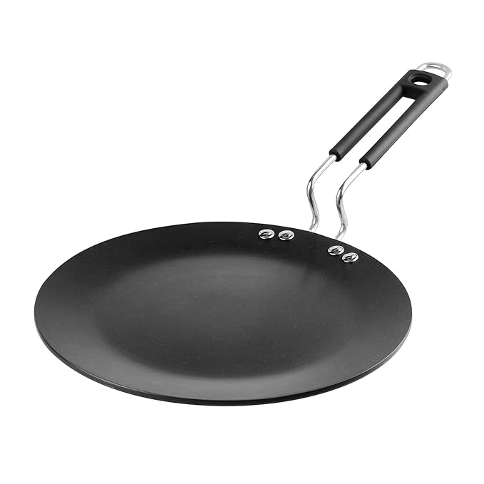 Non Stick Concave Tawa -26.5 cm, 5.25 mm Thick, Roti, Chapati Tawa, Long Lasting, Riveted Handle