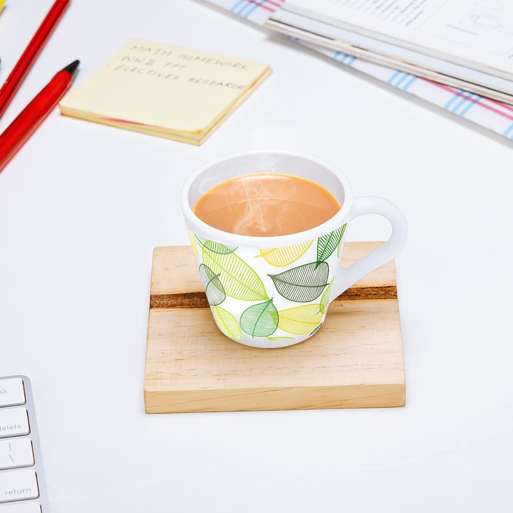 Noma Opalware Mug, Set of 6 Tea/coffee Mugs, 110 ml Each