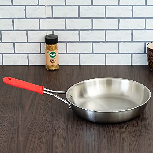 Tri-ply Frying Pan 24 cm Capacity 1.8 L With Silicone Handle, Healthy Cooking