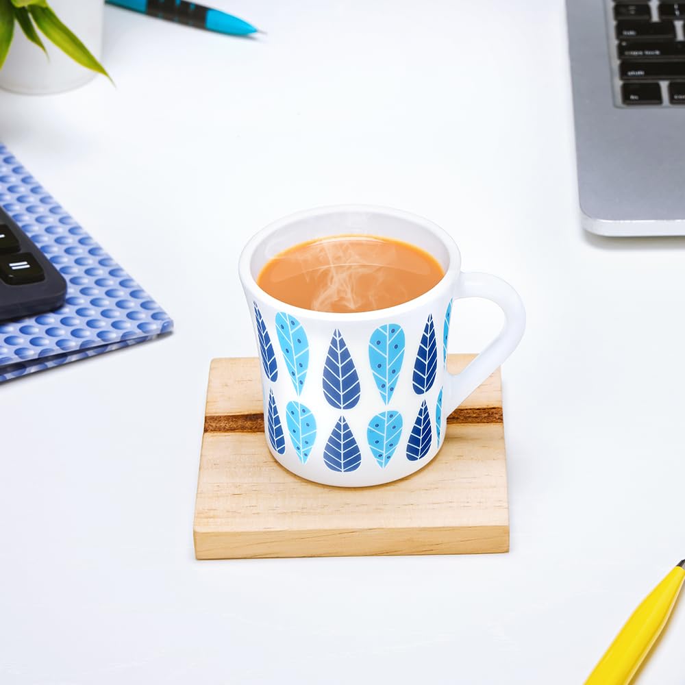 Fable Opalware Mug, Set of 6 Tea/coffee Mugs, 210 ml Each