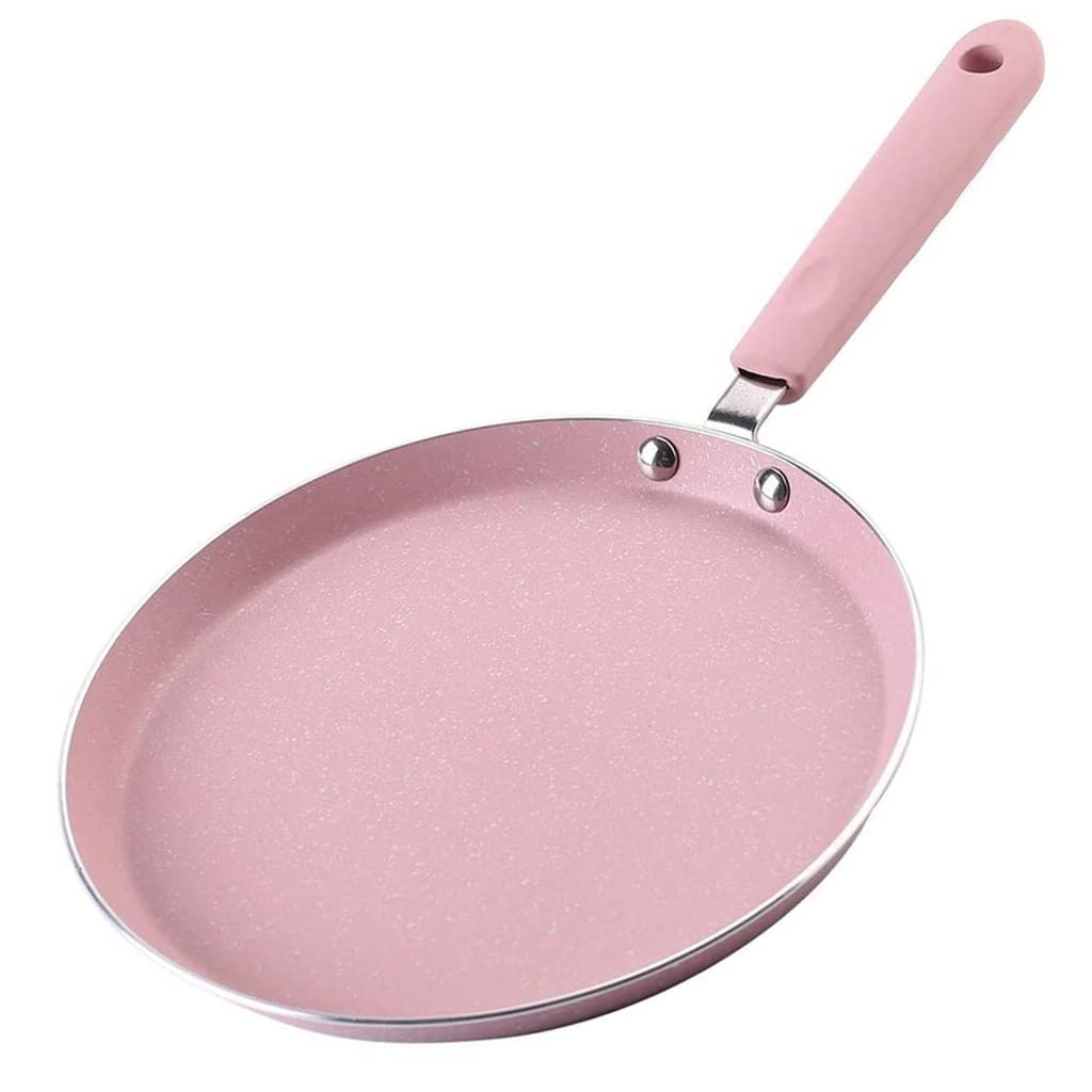 Pink Non-Stick Flat Pan – Ideal for Flatbreads, Crepes, Pancakes, Tortillas, Eggs, Omelettes, Parathas, Roti, French Toast, Wraps, Tawa-Fried Fish, Quesadillas & Dosa – Available in 6 inches,8 inches,10 inches Sizes