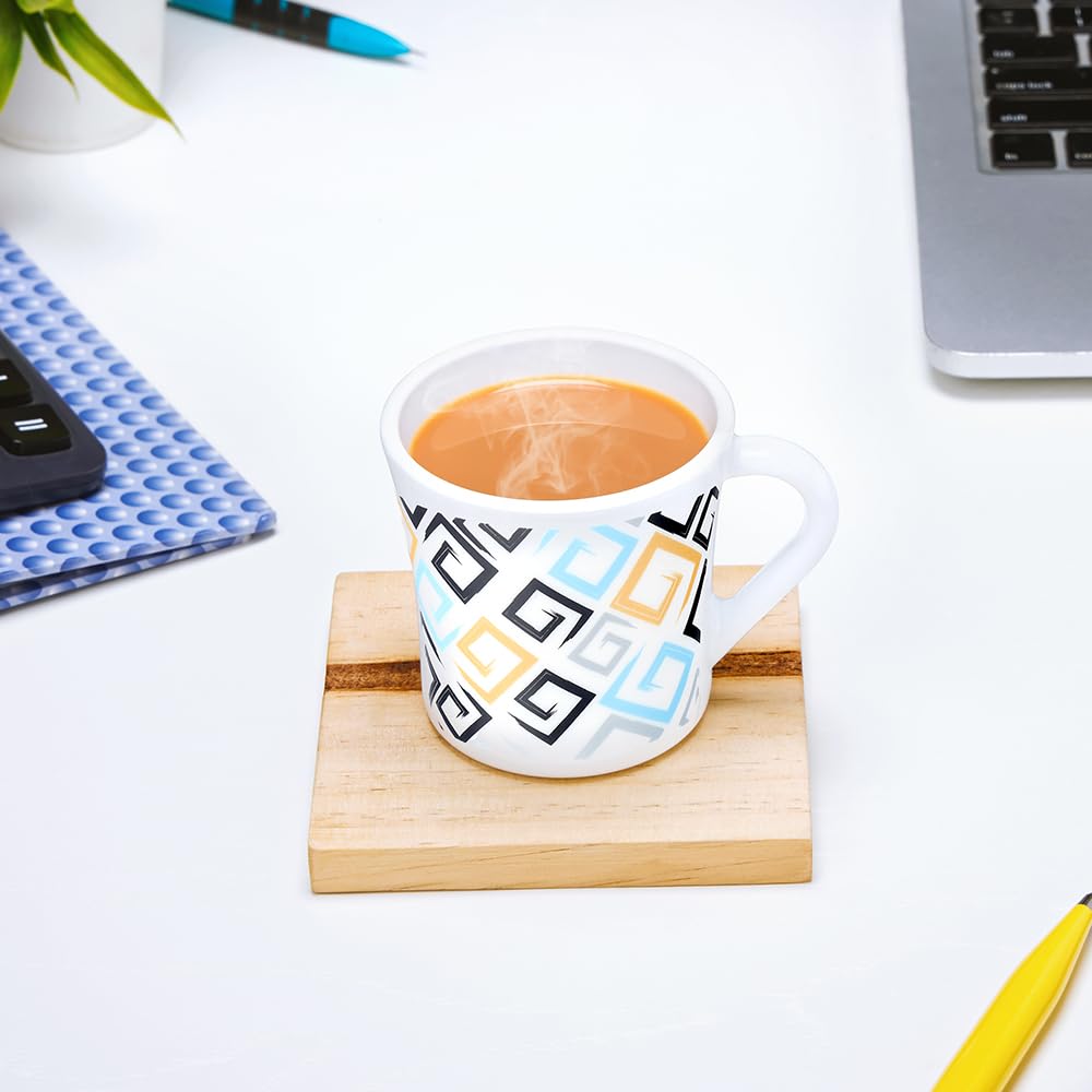 Opalware Mug, Set of 6 Tea/coffee Mugs, 210 ml Each