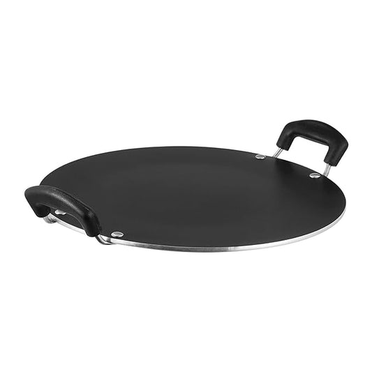 Aluminium Non Stick Pathri Tawa - 31.5 cm, 5 mm Thick, 3 Layer Coating, Metal Spoon Friendly
