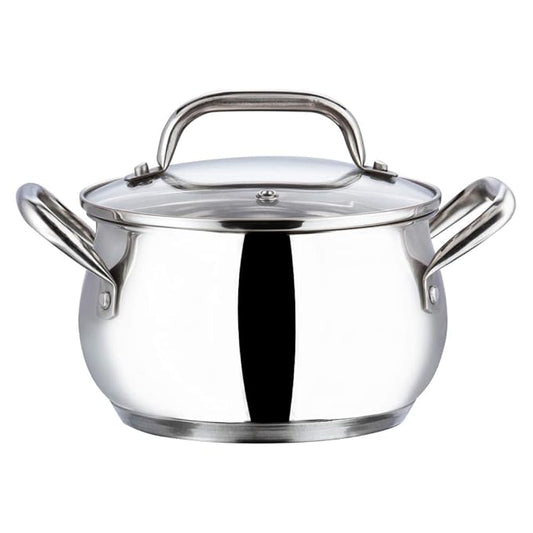 Stainless Steel Almaty Sauce Pot With Glass Lid, Diameter 20 cm, Capacity 4 L