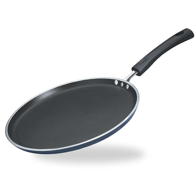 Aluminium Non Stick Dosa Omni Tawa - 28 cm, 3 mm Extra Thick, 3 Layer Ceramic Coat, Bakelite Handle