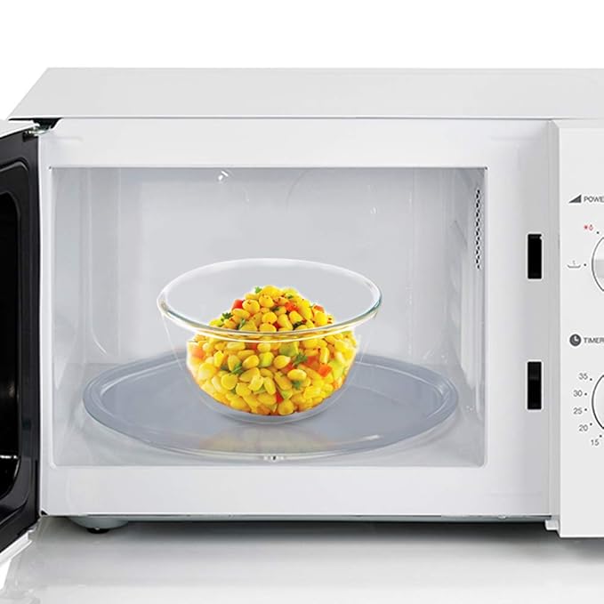 Glass Mixing & Serving Bowls With Lids, Oven & Microwave Safe Bowls, Set of 2 (900 ml Each)