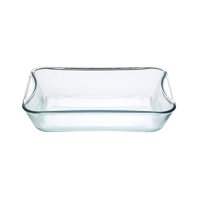 Rectangular Glass Baking Microwave and Oven Safe Dish, 2.5 L, Transparent