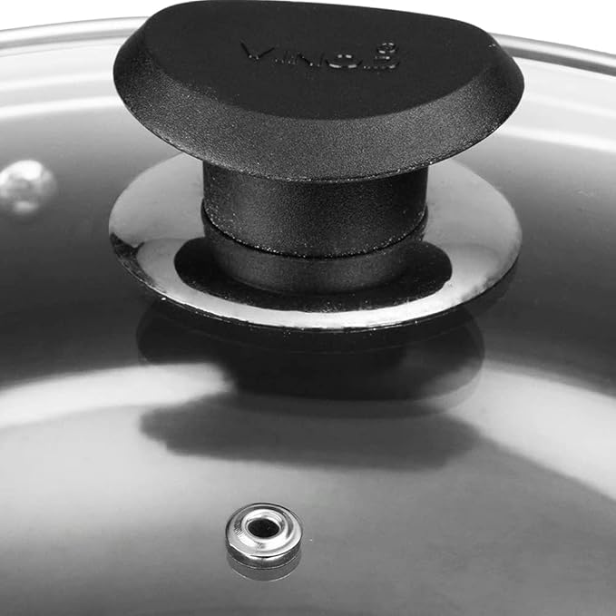 Plus Hard Anodised Deep Kadhai with Lid - 3.1 L, 24 cm, 3.25 mm Thick, Natural Stick Free Kadai