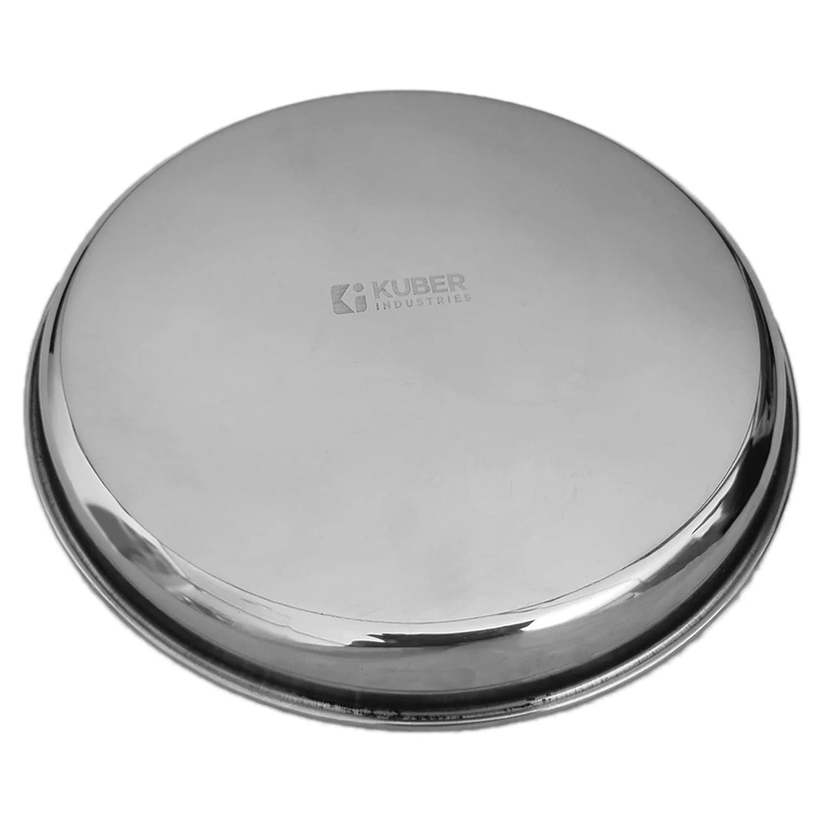 Stainless Steel Dinner Plates Set of 6 29 cm Heavy Gauge Deep Base Mirror Finish Steel Thali
