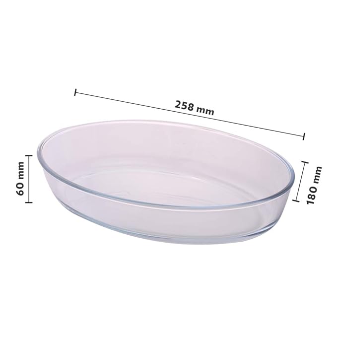 Glass Baking Dish, 1.6 L, Transparent, 1 Count