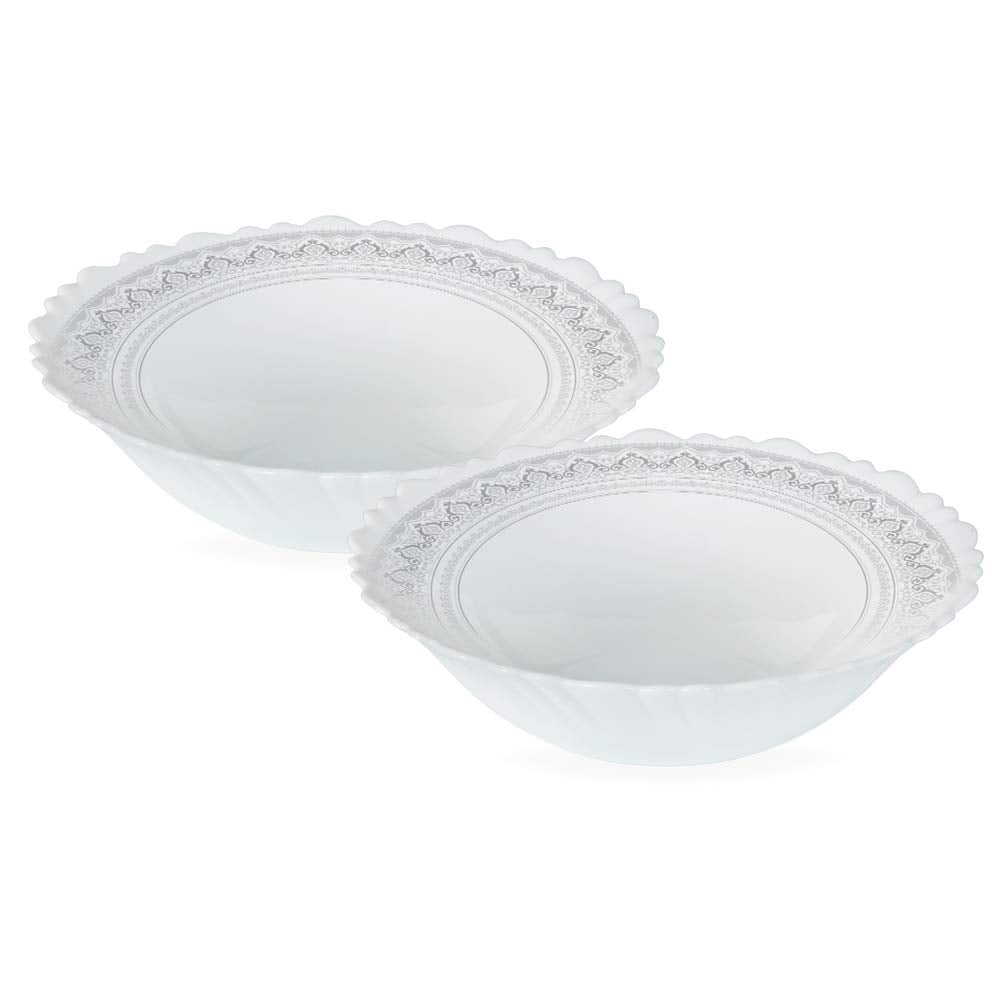 Classic Opalware Multipurpose Bowl Set, Set of 2, White