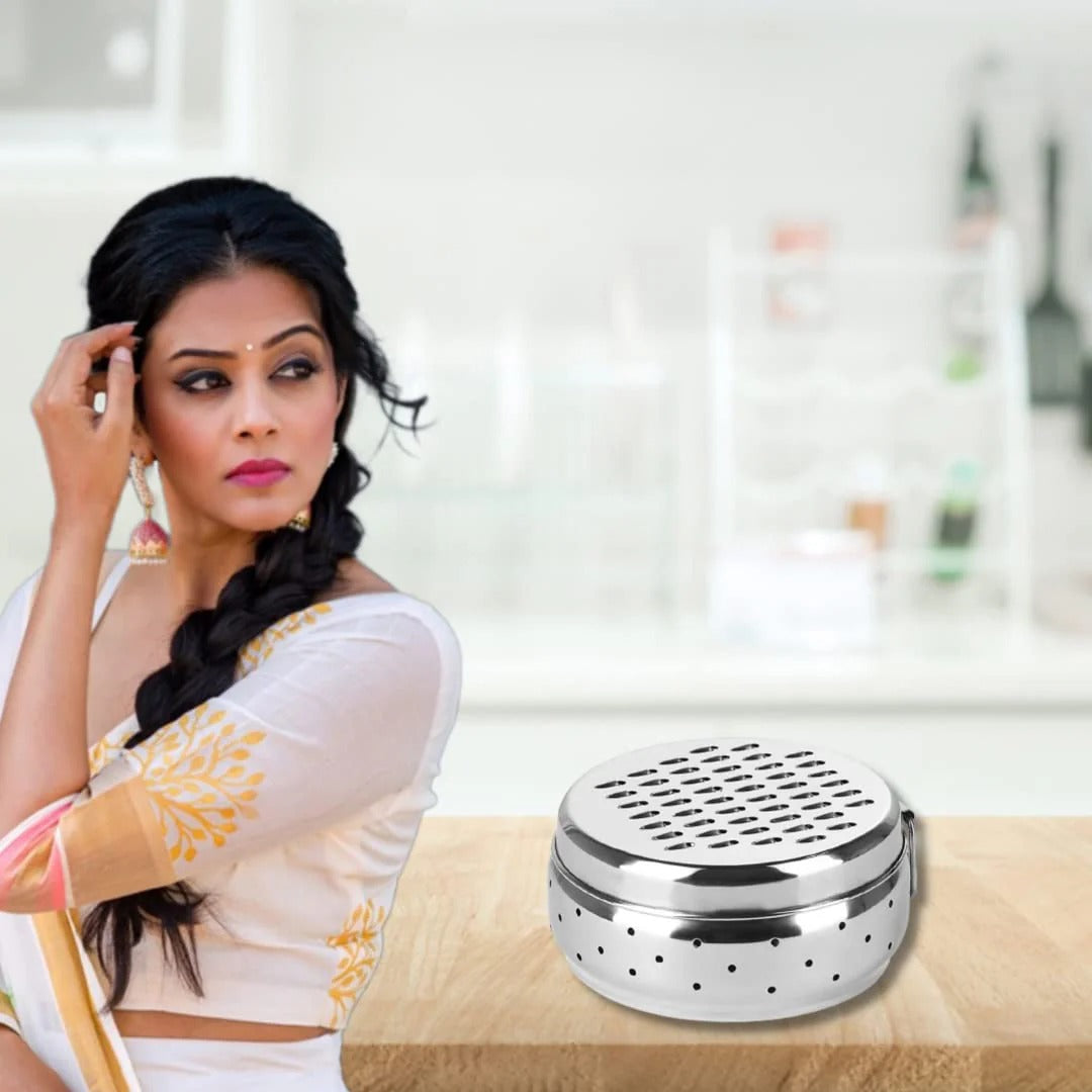 Stainless Steel Grater with Storage Container Refrigerator Safe Cheese Carrot Coconut
