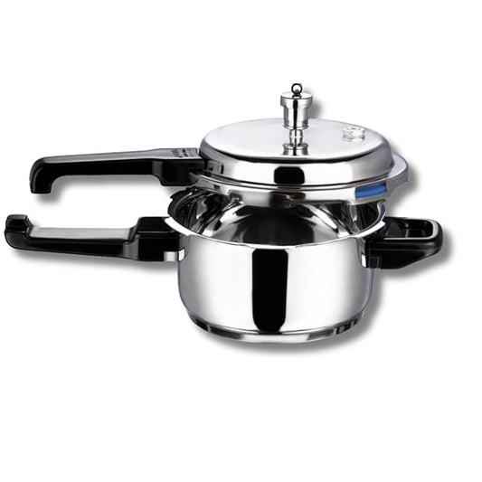 18/8 Stainless Steel Pressure Cooker Outer Lid 5 L, Unique Sandwich Bottom Cooker