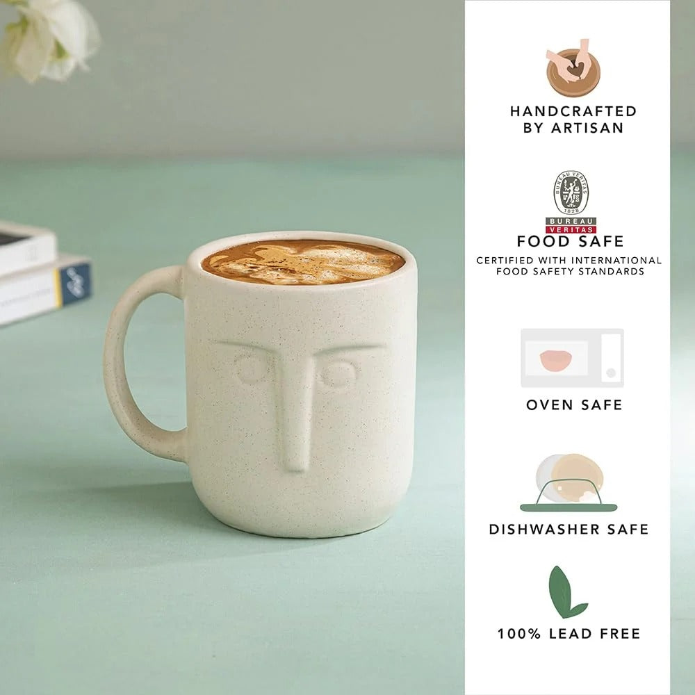 Moai Ceramic Mug Set of 2 (350 ml)